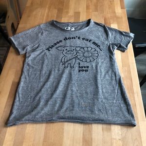 Gray t shirt vegan
